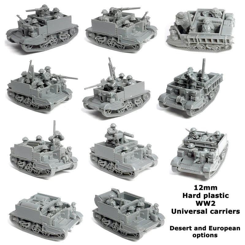 British Universal Carrier, 1:144 (12 mm) Scale Model Example Variants