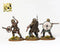 Early Saxon Unarmoured Warriors, 28 mm Scale Model Plastic Figures Rear View 