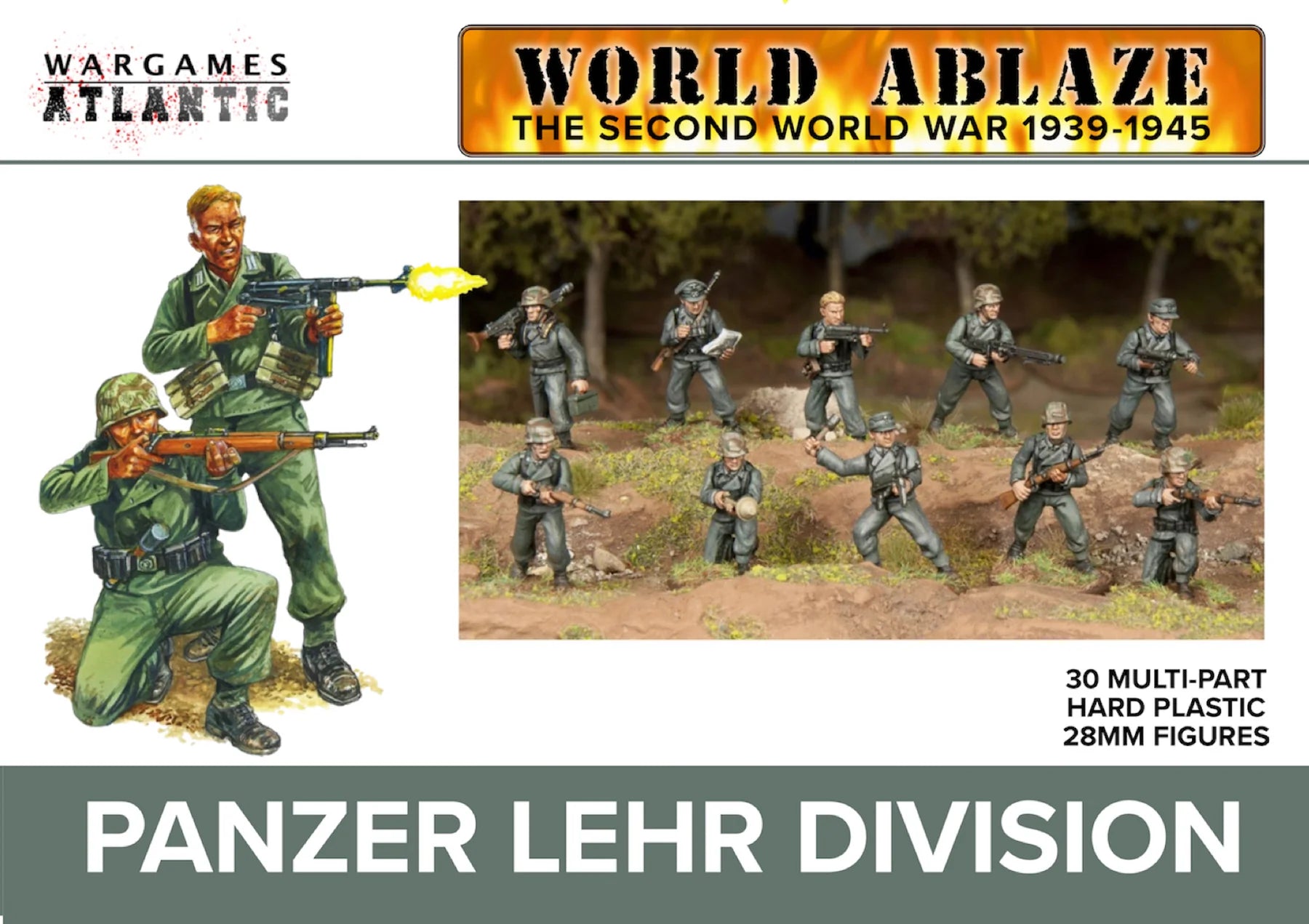 Panzer Lehr Division, 28 mm Scale Model Plastic Figures