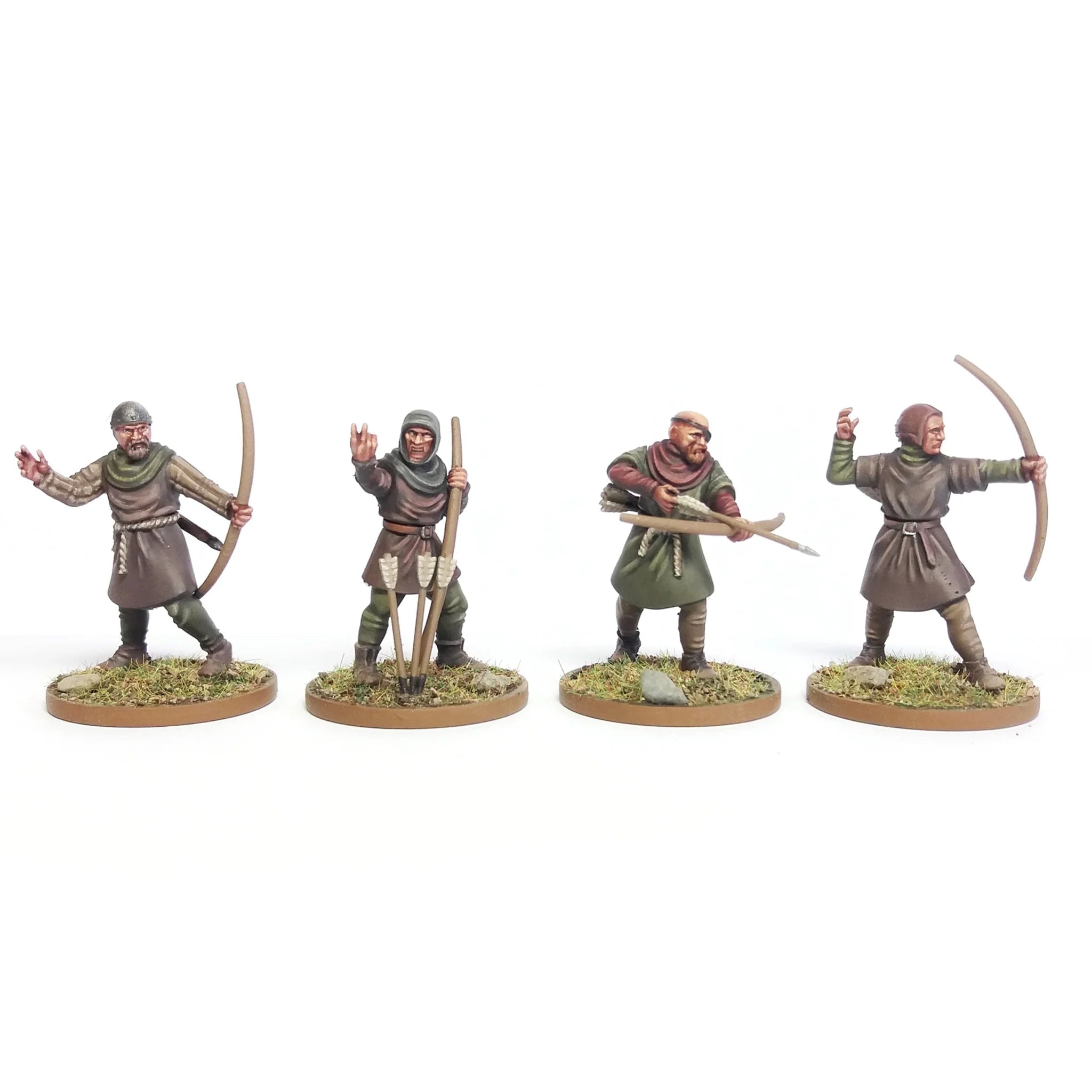 Peasants Levy (1100-1350) 28 mm Scale Model Plastic Figures Archers