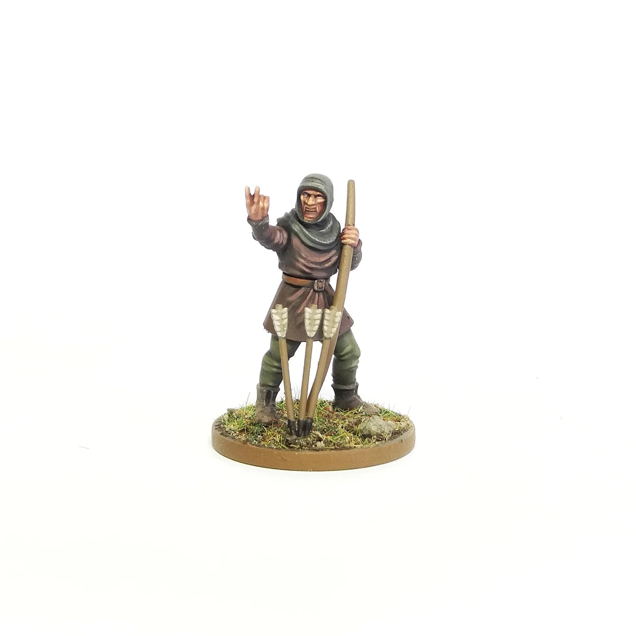 Peasants Levy (1100-1350) 28 mm Scale Model Plastic Figures Close Up