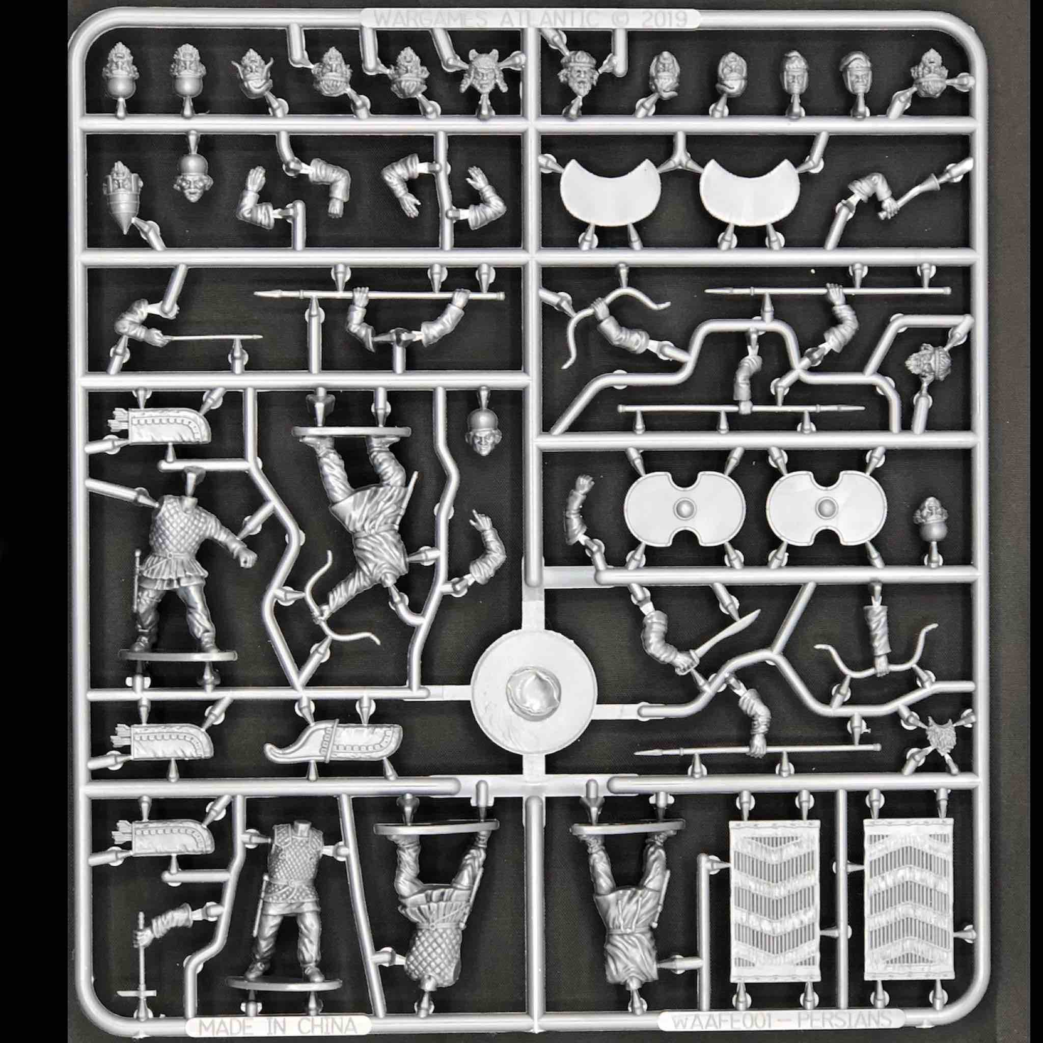 Persian Infantry, 28 mm Scale Model Plastic Figures Example Frame