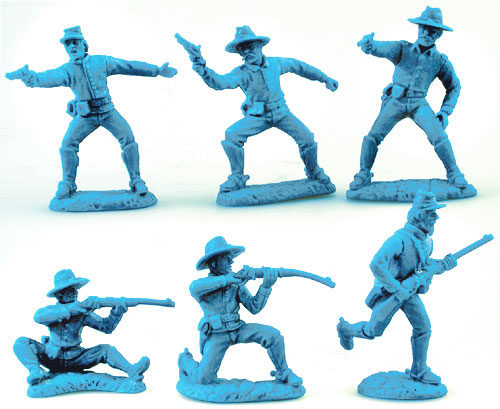Indian Wars Dismounted U.S. Cavalry, 1/32 (54 mm) Scale Plastic Figures 6 Poses