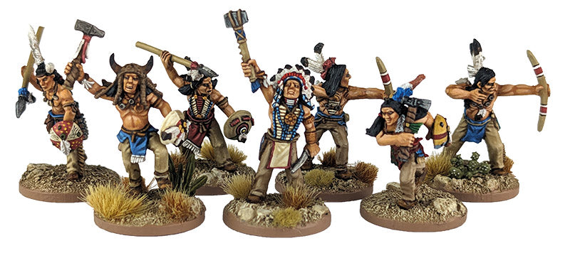 Dead Man’s Hand Plains Indians 28 mm Scale Metal Figures Paintd Example