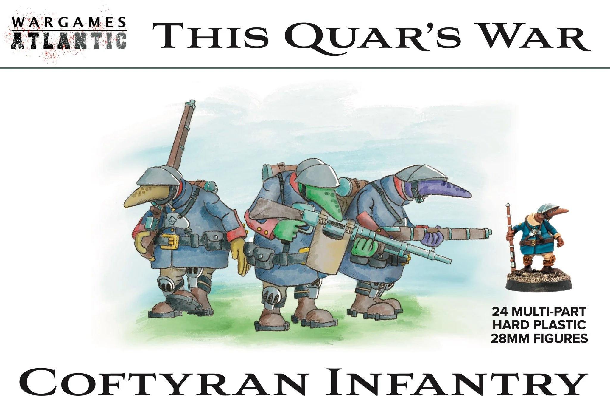 This Quar’s War Coftyran Infantry 28 mm Scale Model Plastic Figures