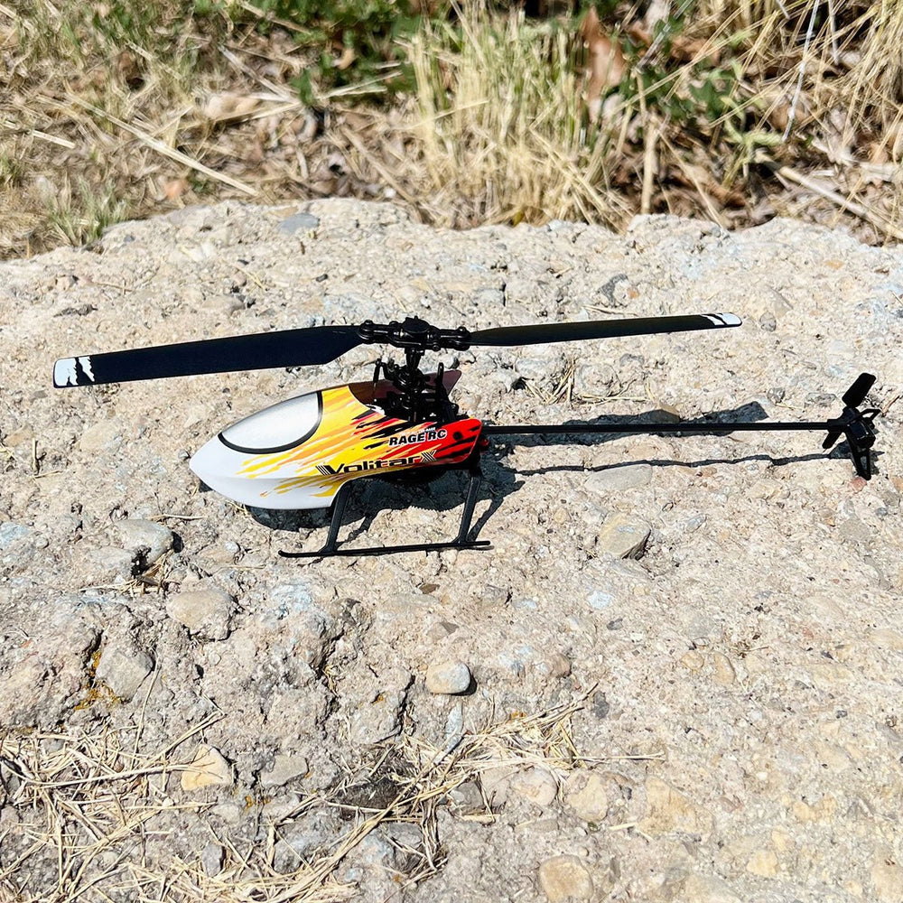 Volitar X RTF Micro Heli with Red Canopy On Ground