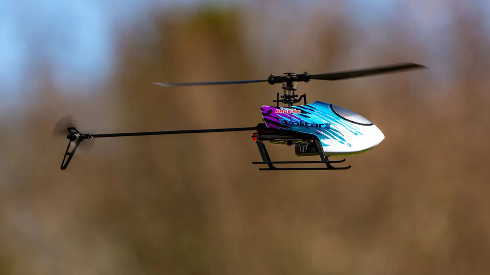 Volitar X RTF Micro Heli with Blue Canopy In flight