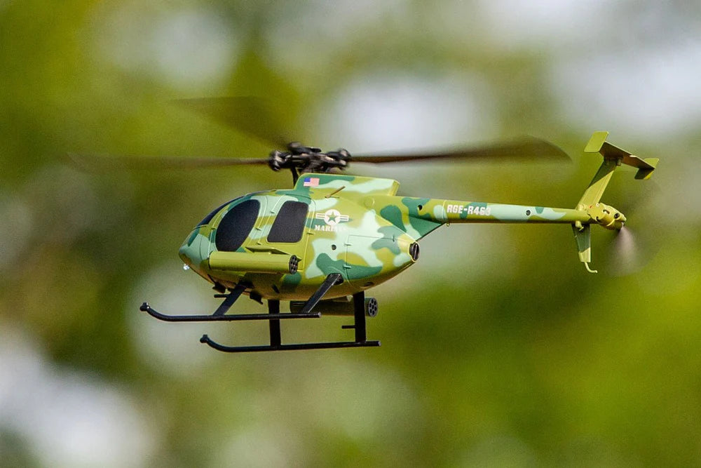 Hero-Copter Military, 4-Blade RTF Heli; Marines In flight