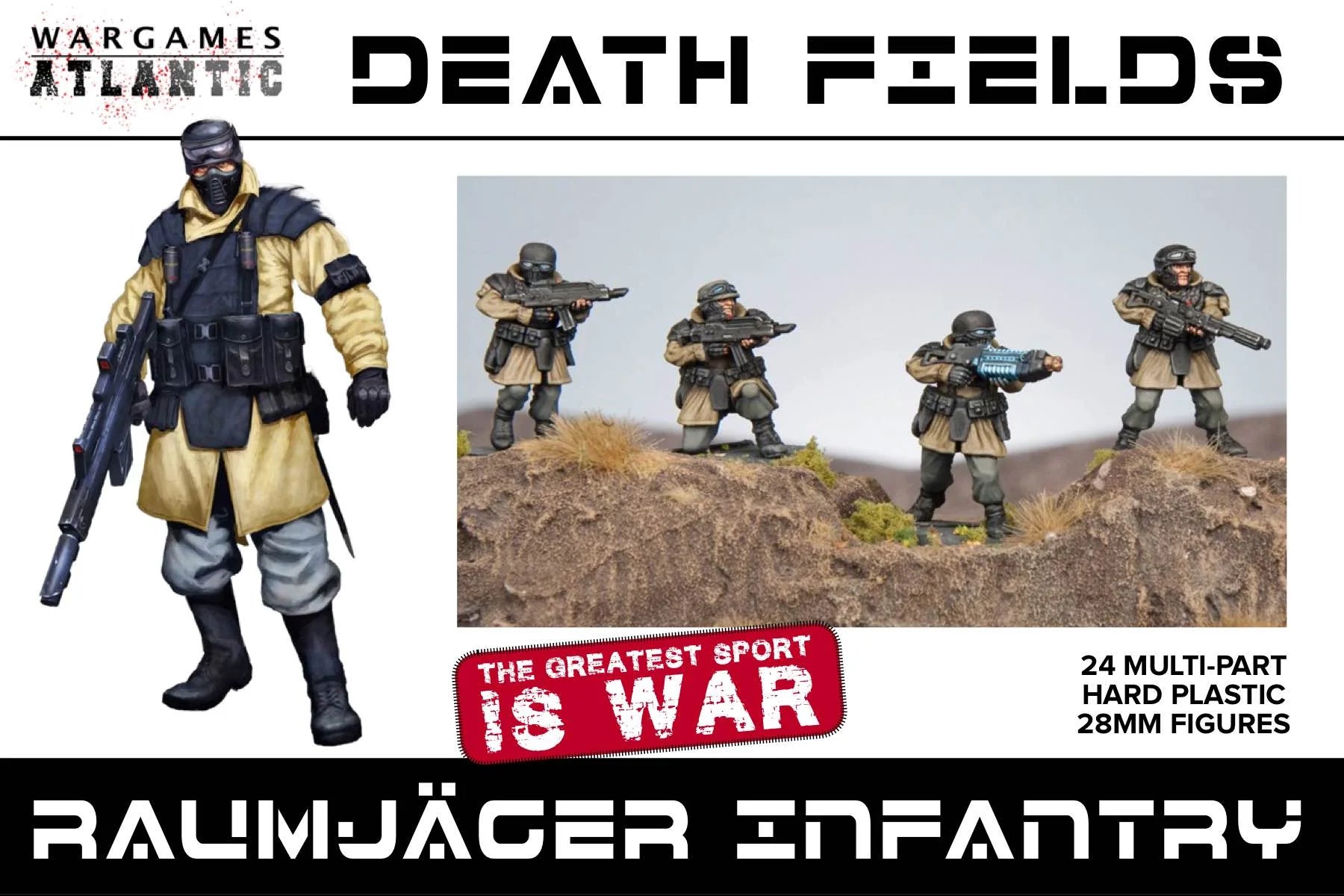 Raumjäger Infantry, 28 mm Scale Model Plastic Figures