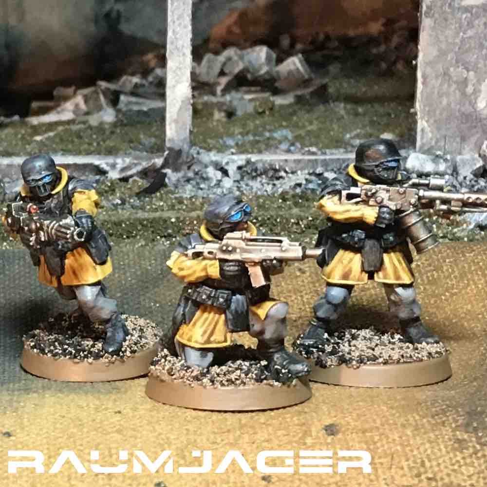 Raumjäger Infantry, 28 mm Scale Model Plastic Figures Diorama Example