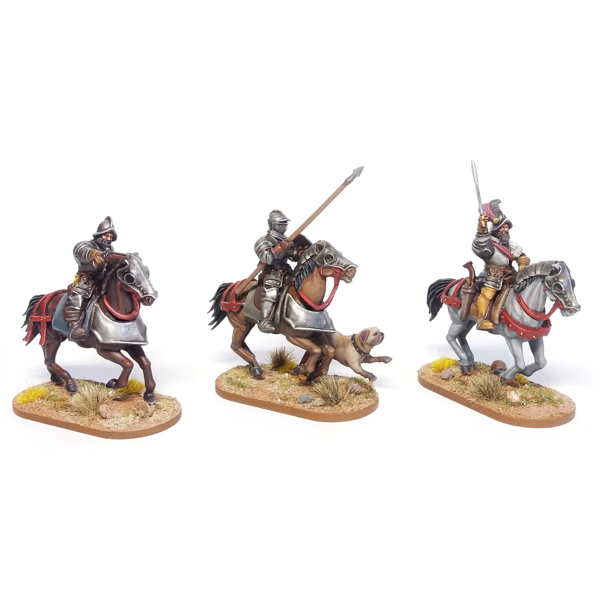 Renaissance Heavy Cavalry 28 mm Scale Model Plastic Figures