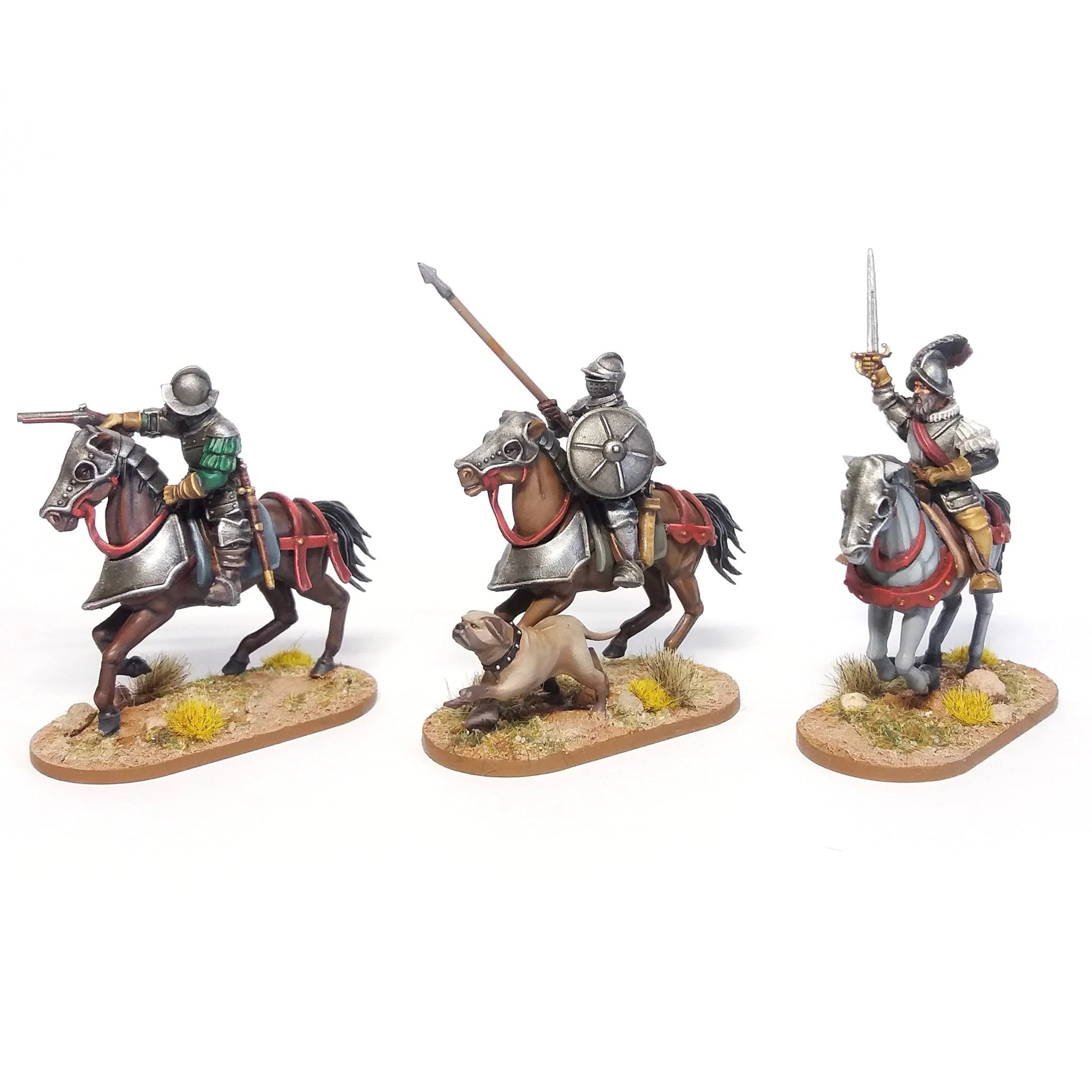 Renaissance Heavy Cavalry 28 mm Scale Model Plastic Figures