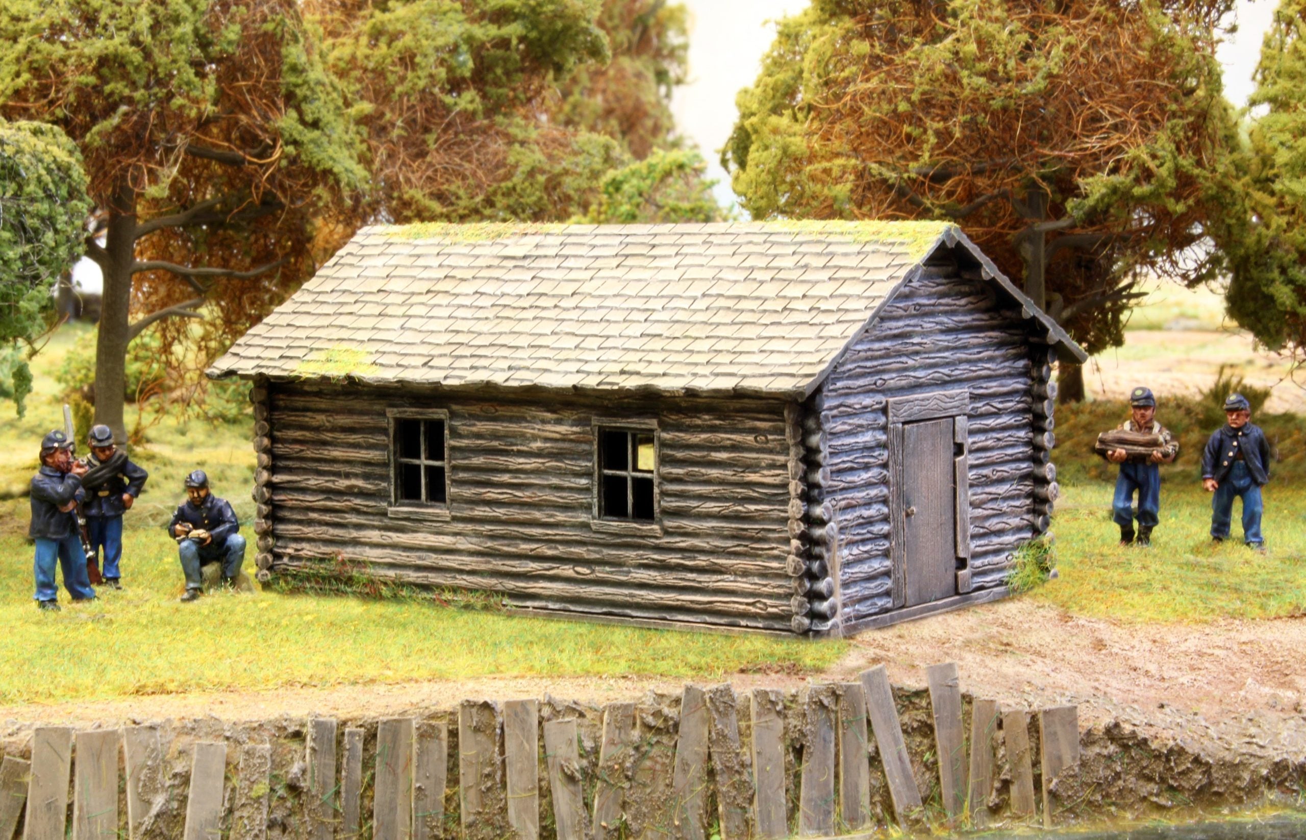 Renedra Limited Log Cabin 28mm Scale Scenery Kit