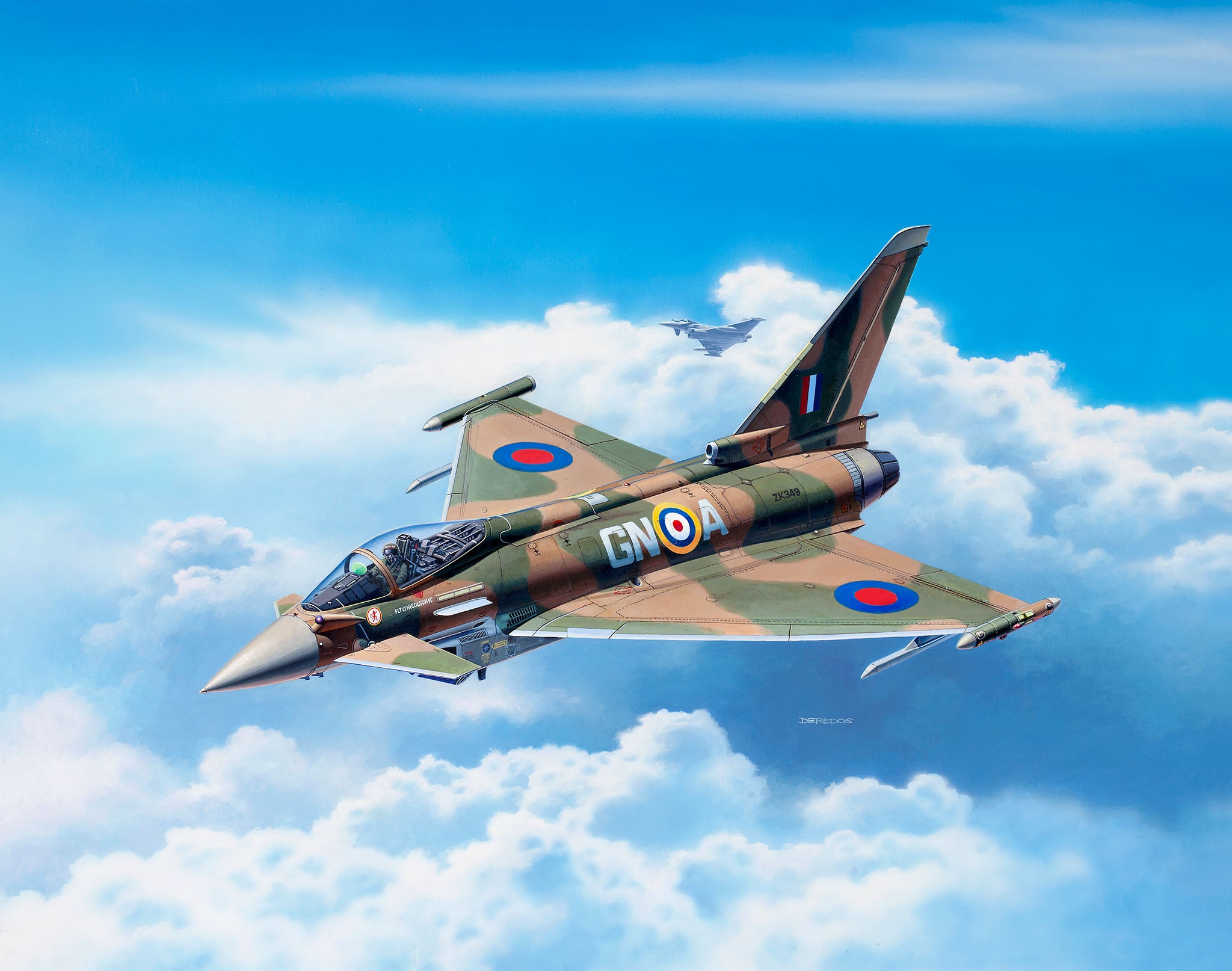 Revell Eurofighter Typhoon RAF 1/72 scale model kit with WWII camo tribute design box art