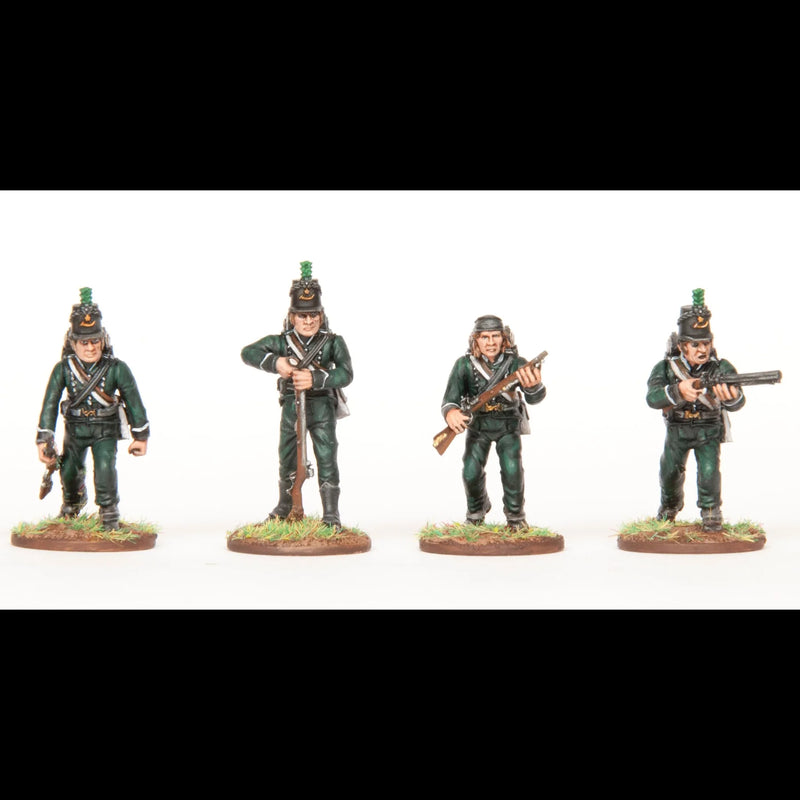 British Riflemen, 28 mm Scale Model Plastic Figures Example Poses