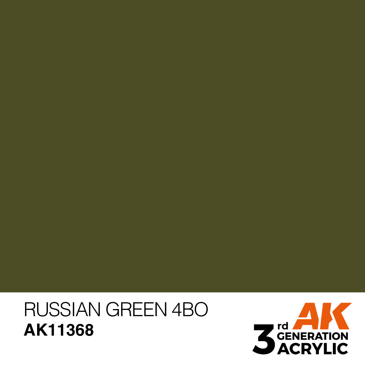 WWII Soviet Tank Colors Acrylic Paint Set  Russian Green 4BO Color Sample