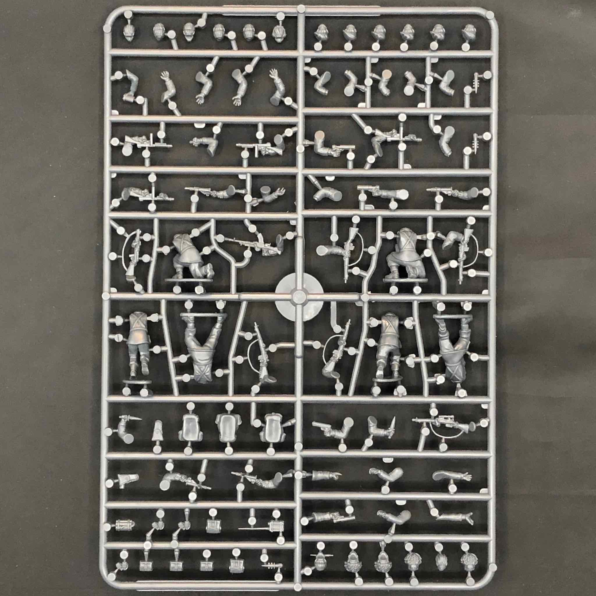 British SAS/Commandos, 28 mm Scale Model Plastic Figures Example Frame Back