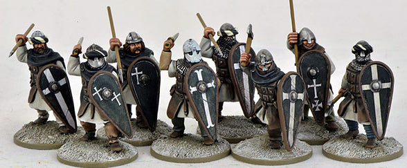 SAGA Age Of Crusades, Milites Christi Sergeants (Warriors), 28 mm Scale Metallic Figures