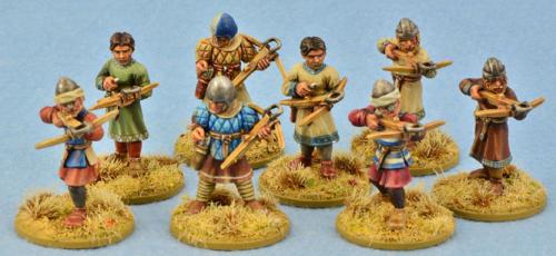SAGA Age Of Crusades, Milites Christi Sergeants (Warriors) with Crossbows, 28 mm Scale Metallic Figures
