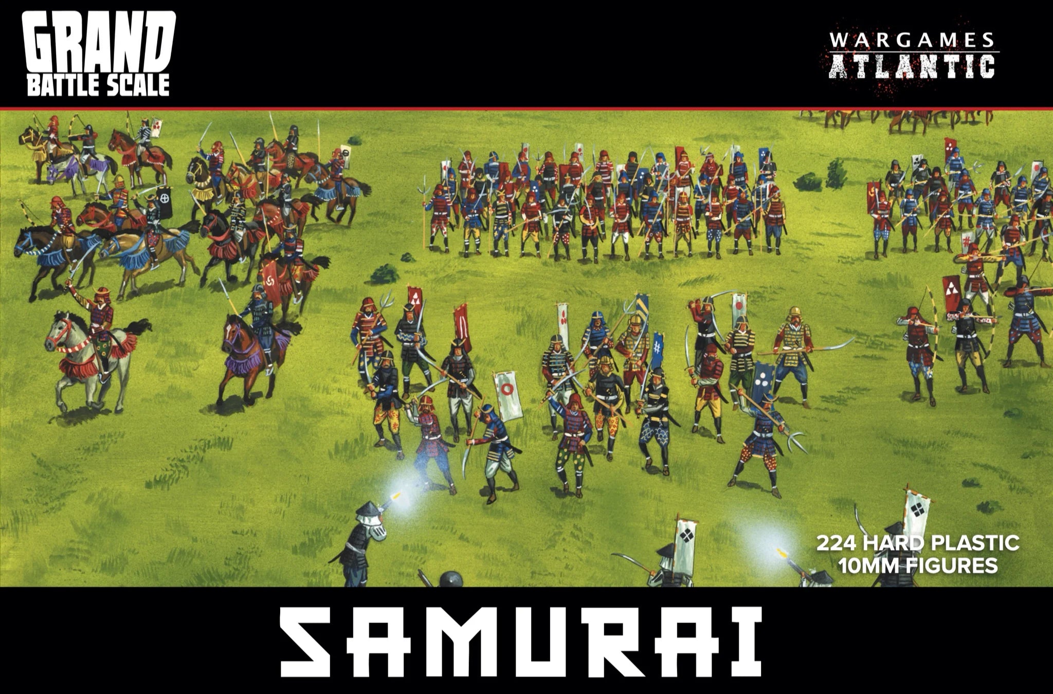 Samurai 10mm Scale Model Plastic Figures