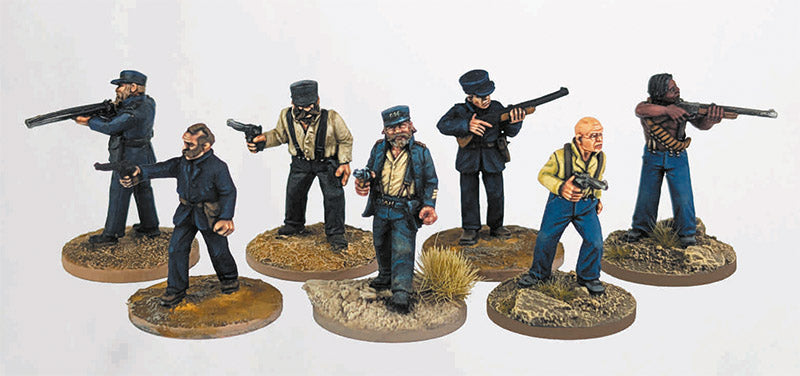 Dead Man’s Hand State Police 28 mm Scale Metal Figures Painted Examples