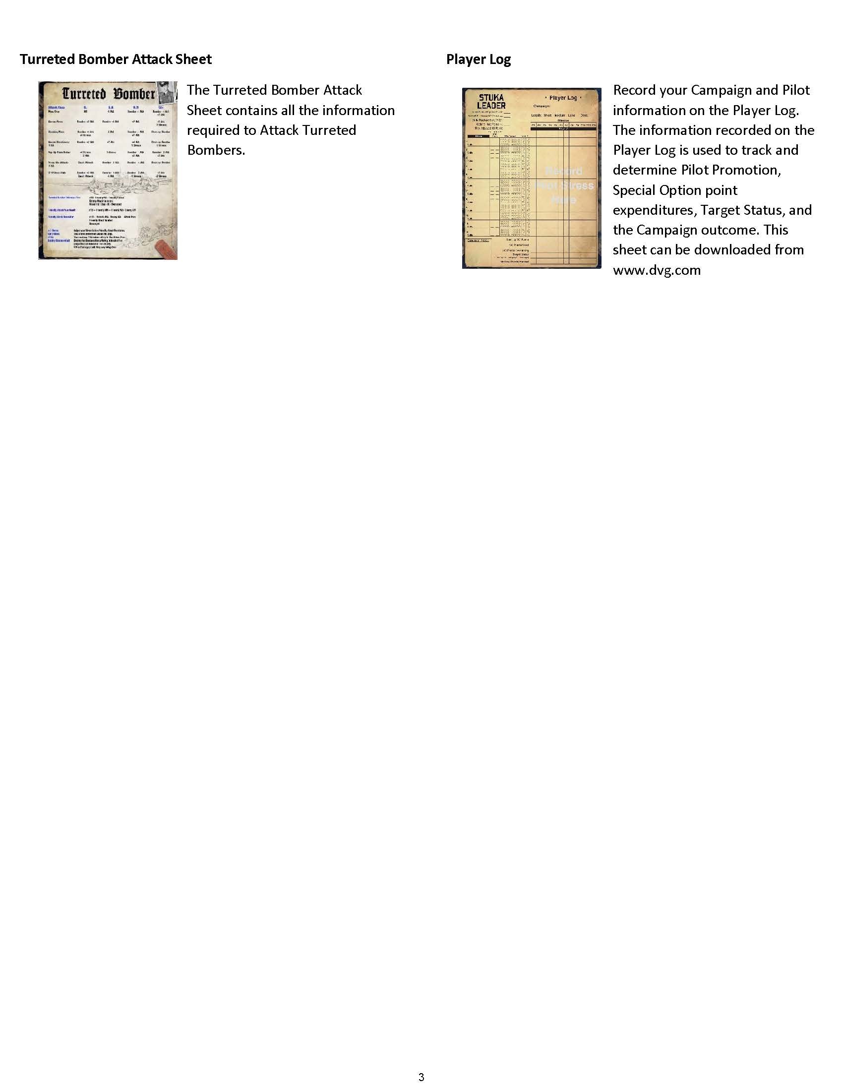 Stuka Leader: The WWII European Theater Solitaire Game Rulebook Page 3