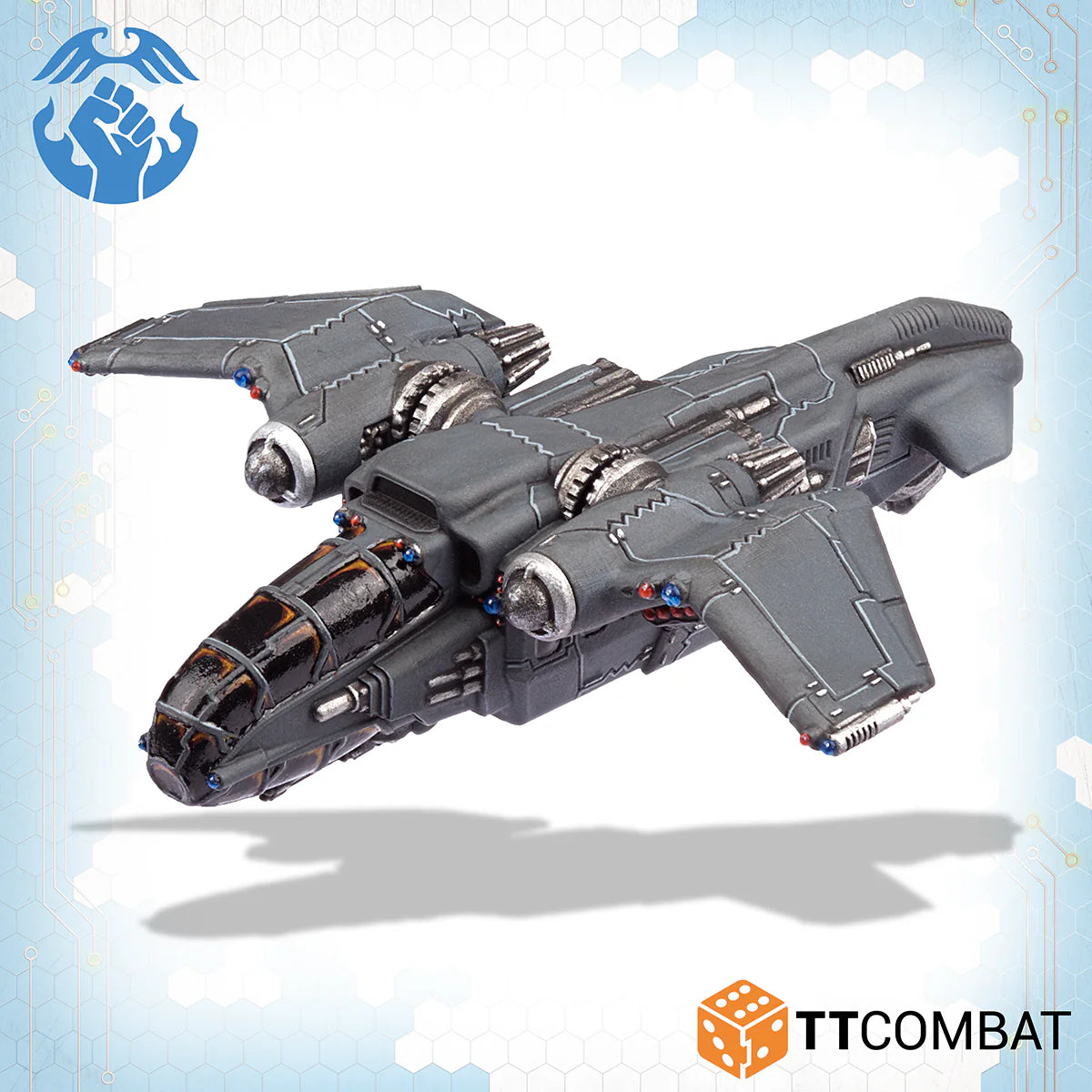Dropzone Commander Resistance Swifthawk Tilt-Jets Left Front View