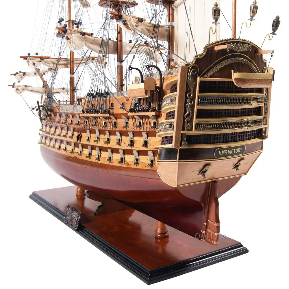 HMS Victory Exclusive Edition Wooden Scale Model Port Stern Close Up