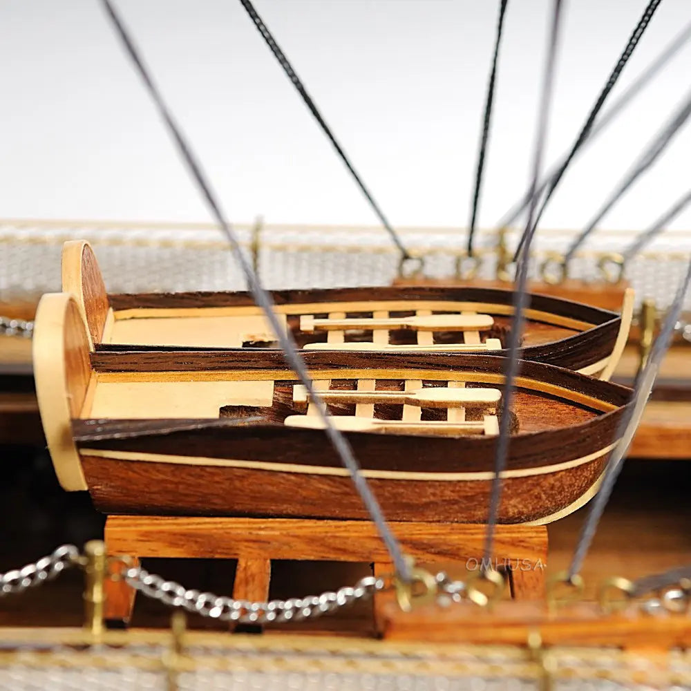 HMS Victory Exclusive Edition Wooden Scale Model Life Boats Close Up