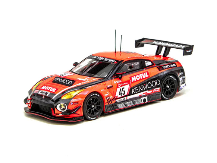 Nissan GT-R Nimso GT3 #45 Nurburgring 24 Hours 2019, 1:64 Scale Diecast Car Left Front View