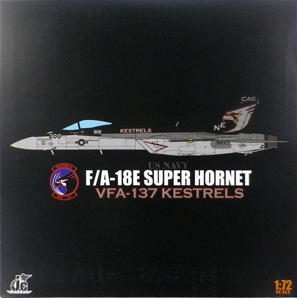 Boeing F/A-18E Super Hornet, VFA-137 “Kestrels” USS Carl Vinson, 2017, 1:72 Scale Diecast Model Box Cover