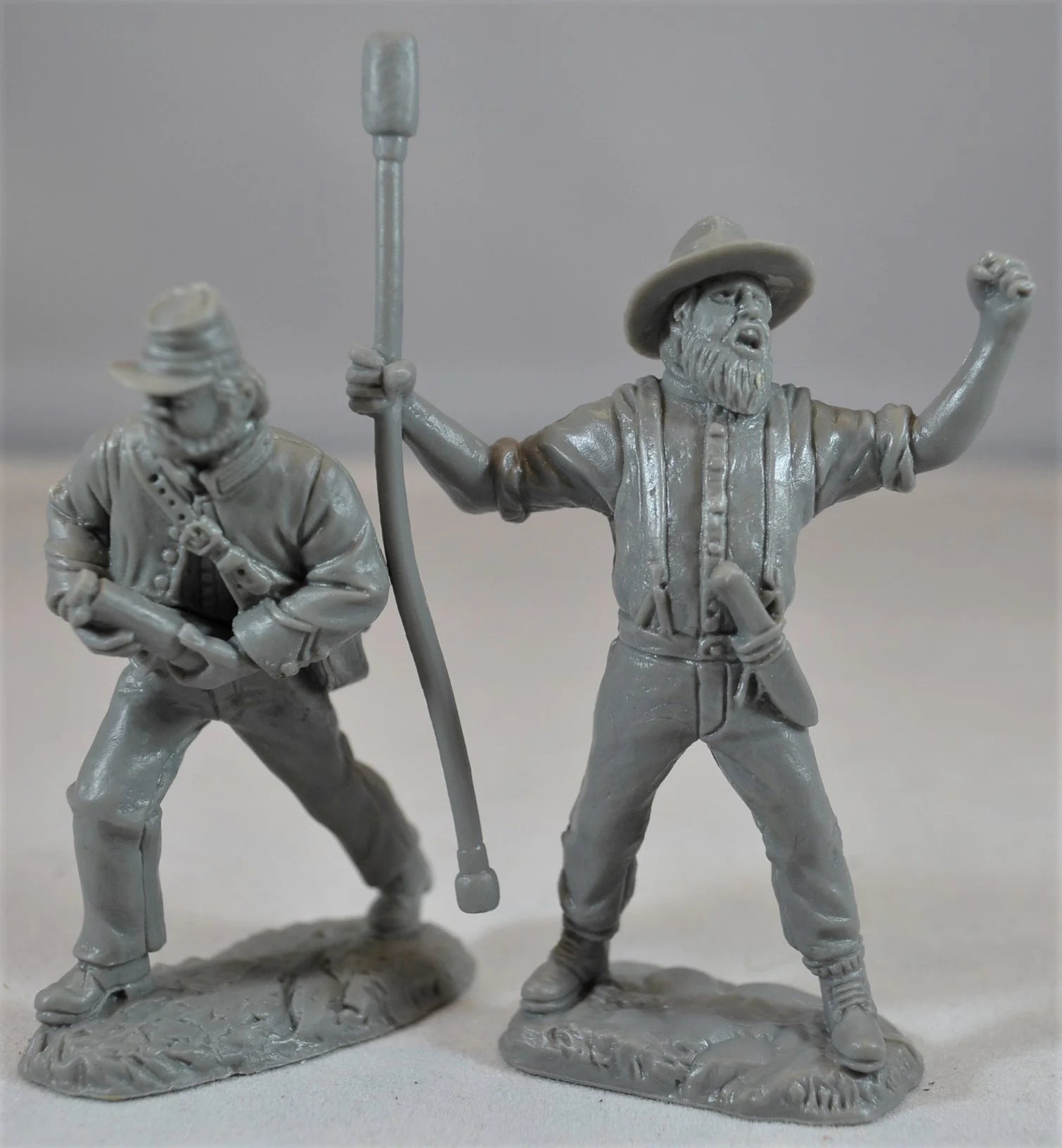 American Civil War Confederate Artillery Cavalry, 1/32 (54 mm) Scale Plastic Figures Close Up #1