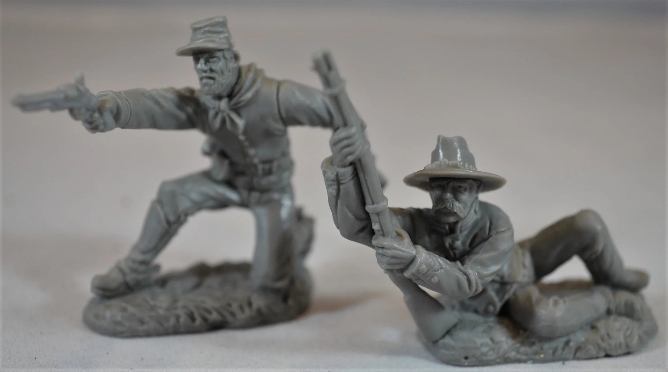 American Civil War Confederate Artillery Cavalry, 1/32 (54 mm) Scale Plastic Figures Close Up #2