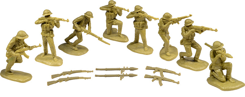 Vietnam War North Vietnamese Army Infantry, 1/32 (54 mm) Scale Plastic Figures 8 Poses & Weapons