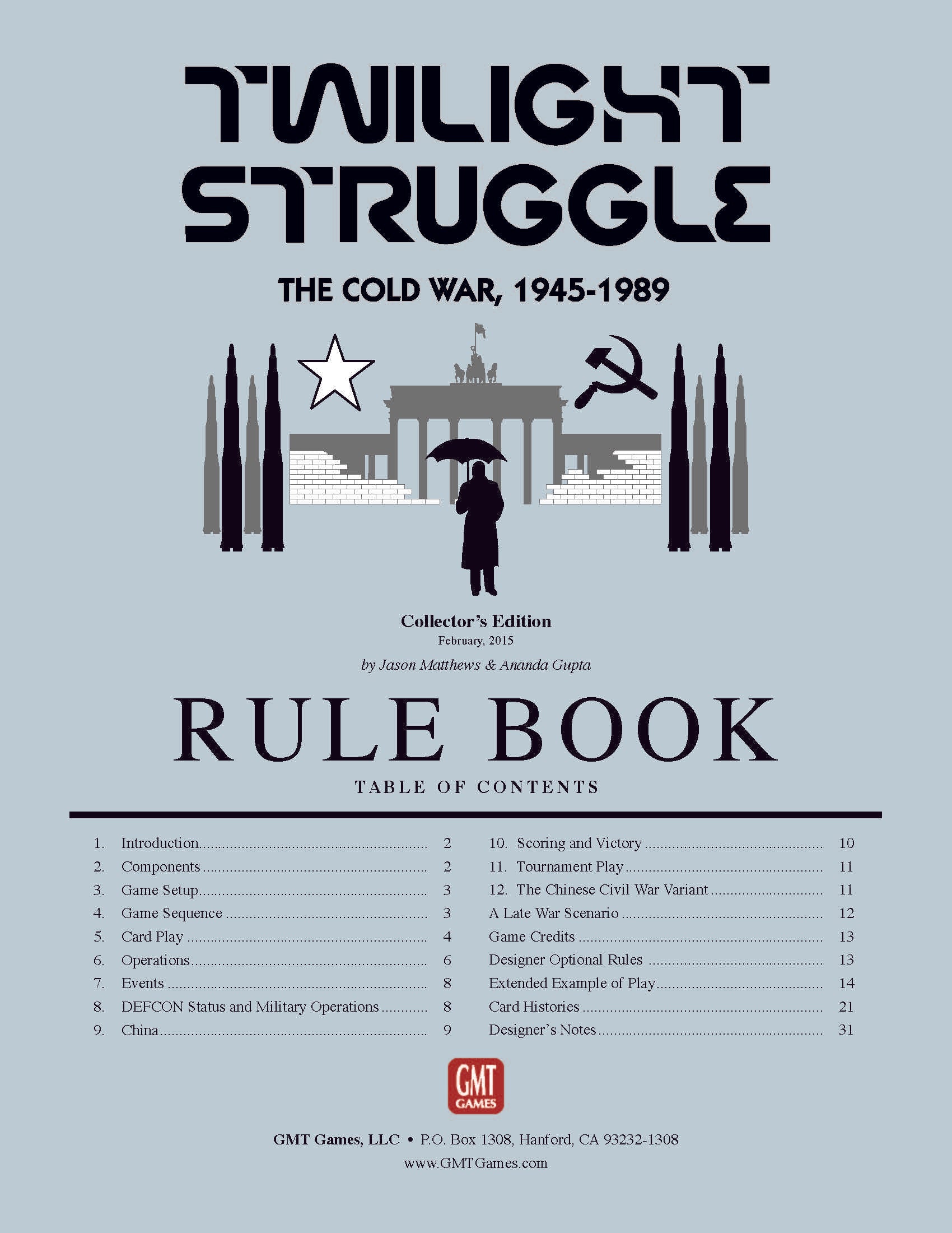 Twilight Struggle (Deluxe 8th Printing) Rule Book Page 1