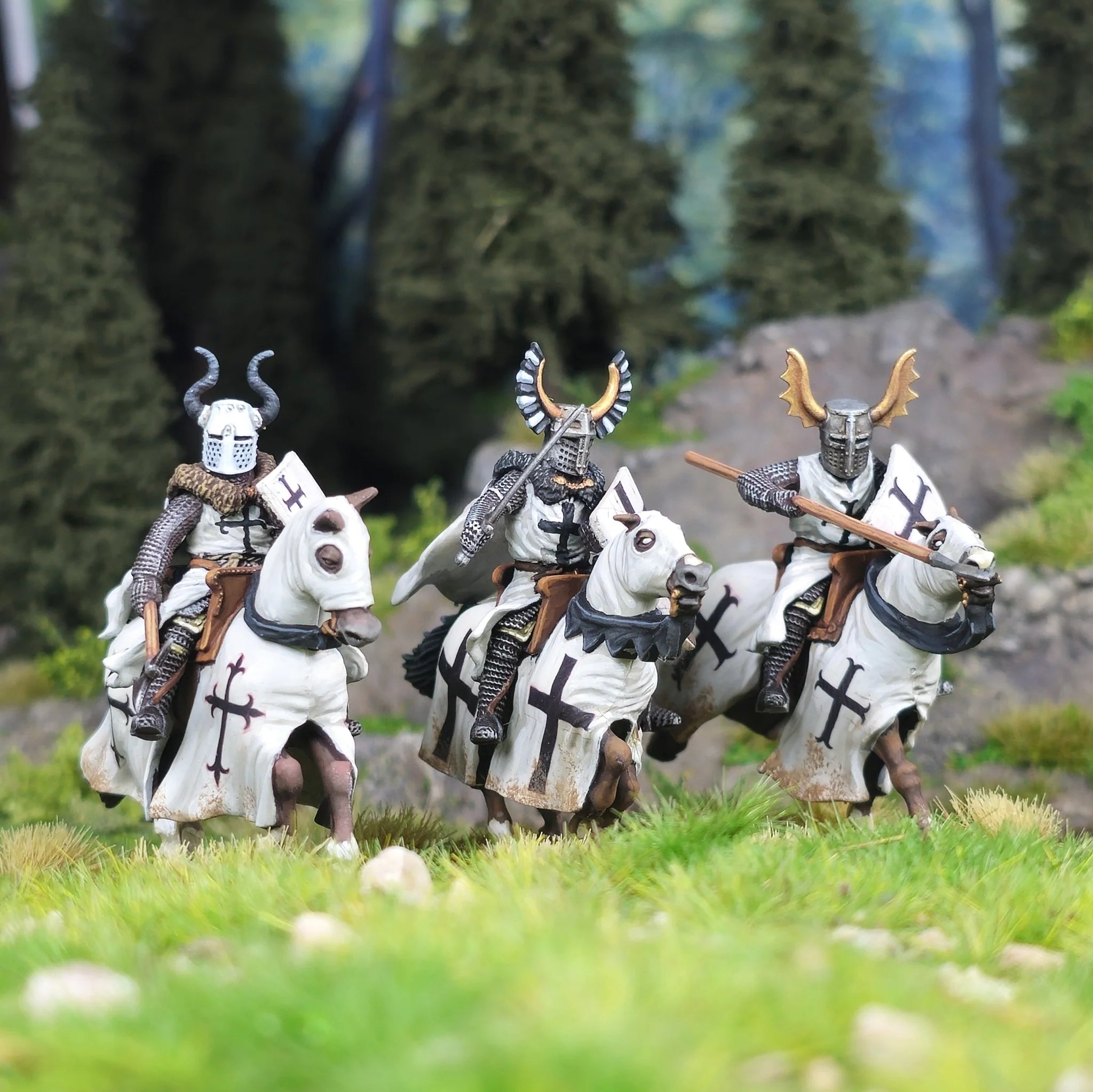 Teutonic Knights (Ordensstaat), 28 mm Scale Model Plastic Figures Close Up