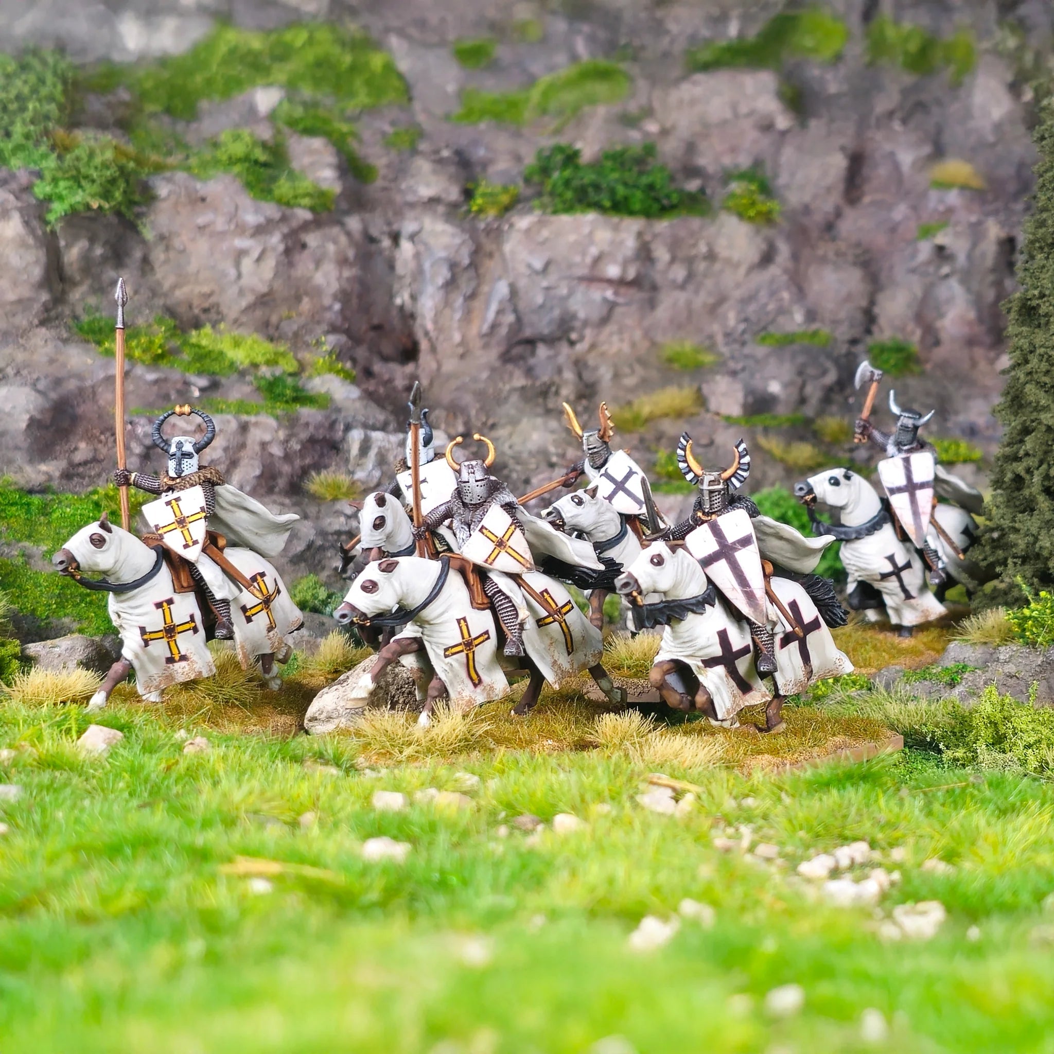 Teutonic Knights (Ordensstaat), 28 mm Scale Model Plastic Figures Example Diorama