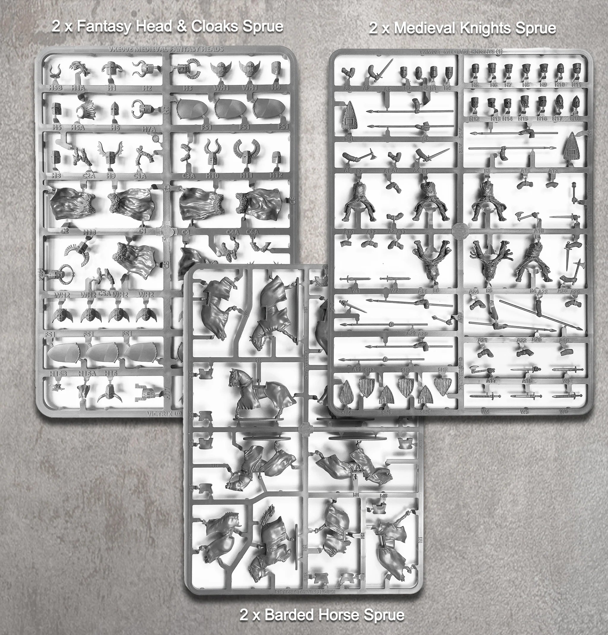 Teutonic Knights (Ordensstaat), 28 mm Scale Model Plastic Figures Sprues