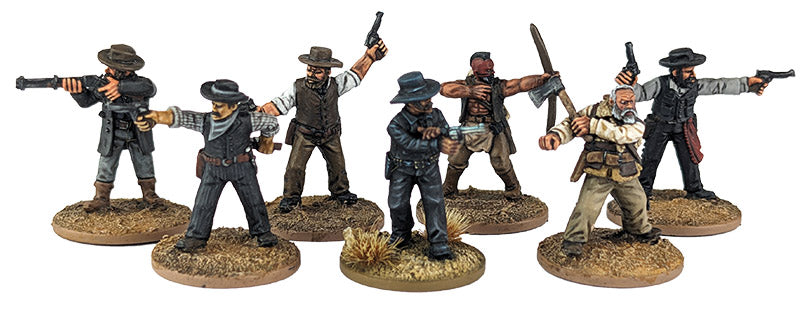 Dead Man’s Hand The Other Seven 28 mm Scale Metal Figures Painted Examples