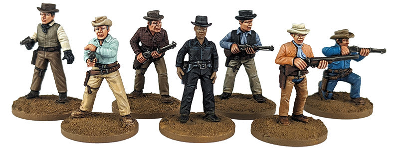 Dead Man’s Hand The Seven  28 mm Scale Metal Figures Painted Examples