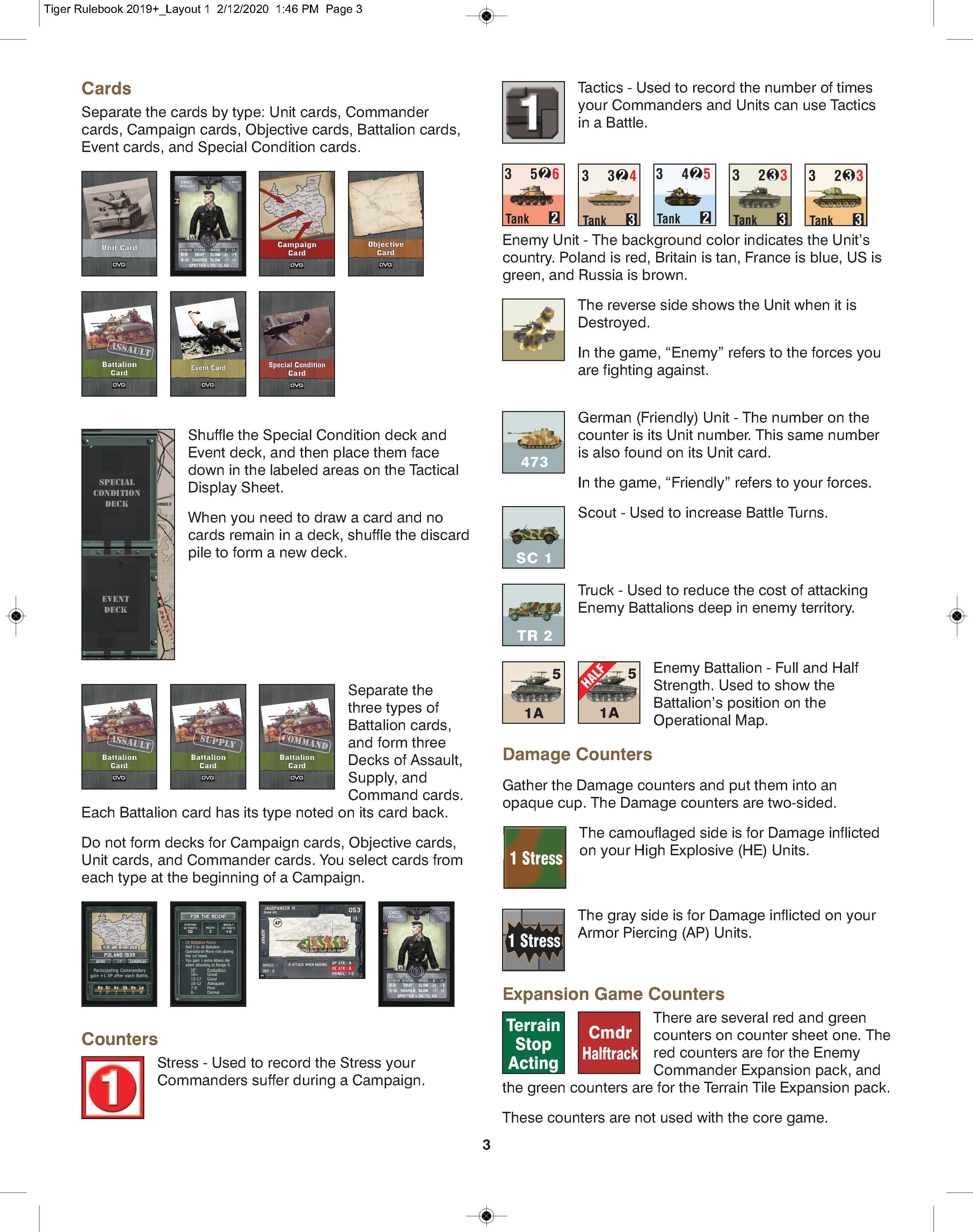 Tiger Leader 2nd Edition Rulebook Page 3