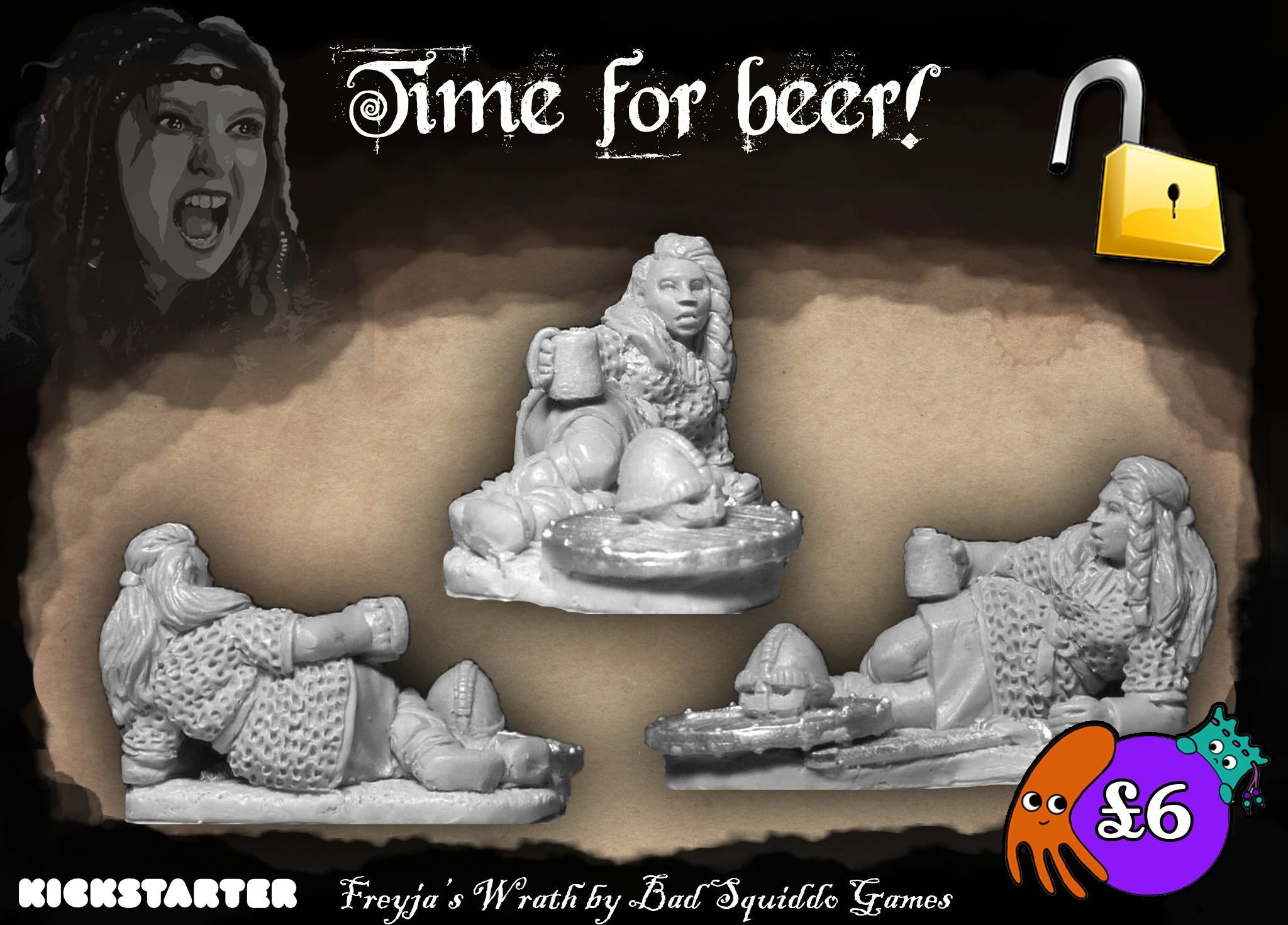 Time for Beer 28 mm Scale Model Metal Figure