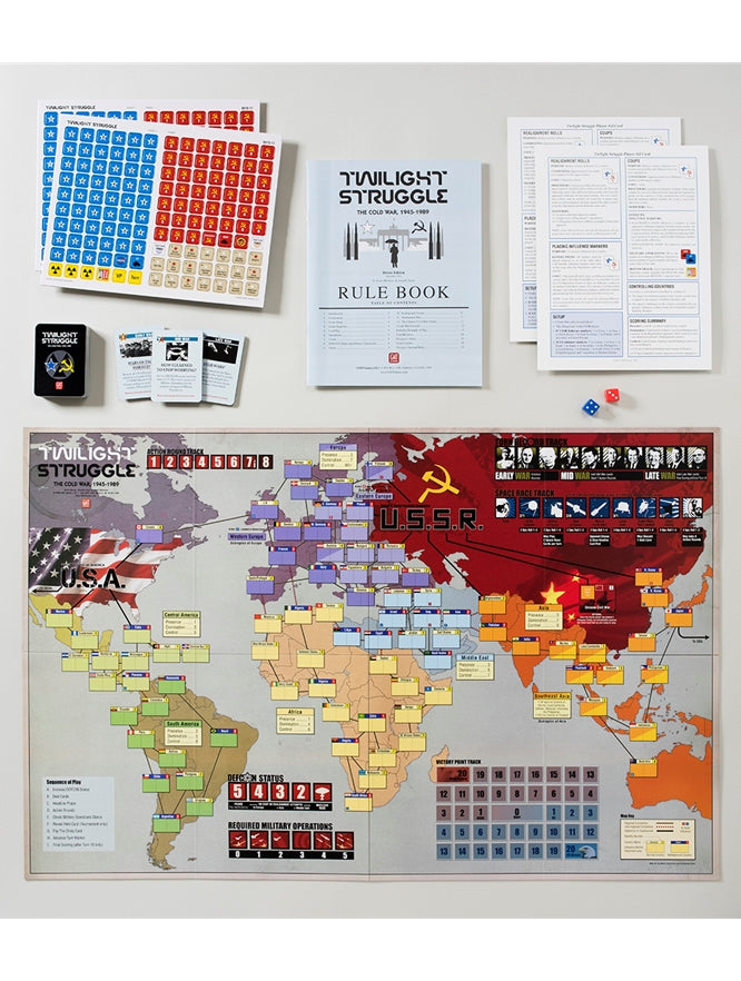 Twilight Struggle (Deluxe 8th Printing) Box Contents