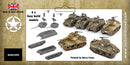 M4A1 Sherman, 1:144 (12 mm) Scale Model Plastic Kit (Set of 6) Back of Packaging