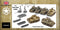 M4A1 Sherman, 1:144 (12 mm) Scale Model Plastic Kit (Set of 6) Back of Packaging