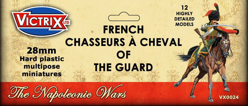 French Chasseur Ã Cheval if the Old Guard, 28 mm Scale Model Plastic Figures