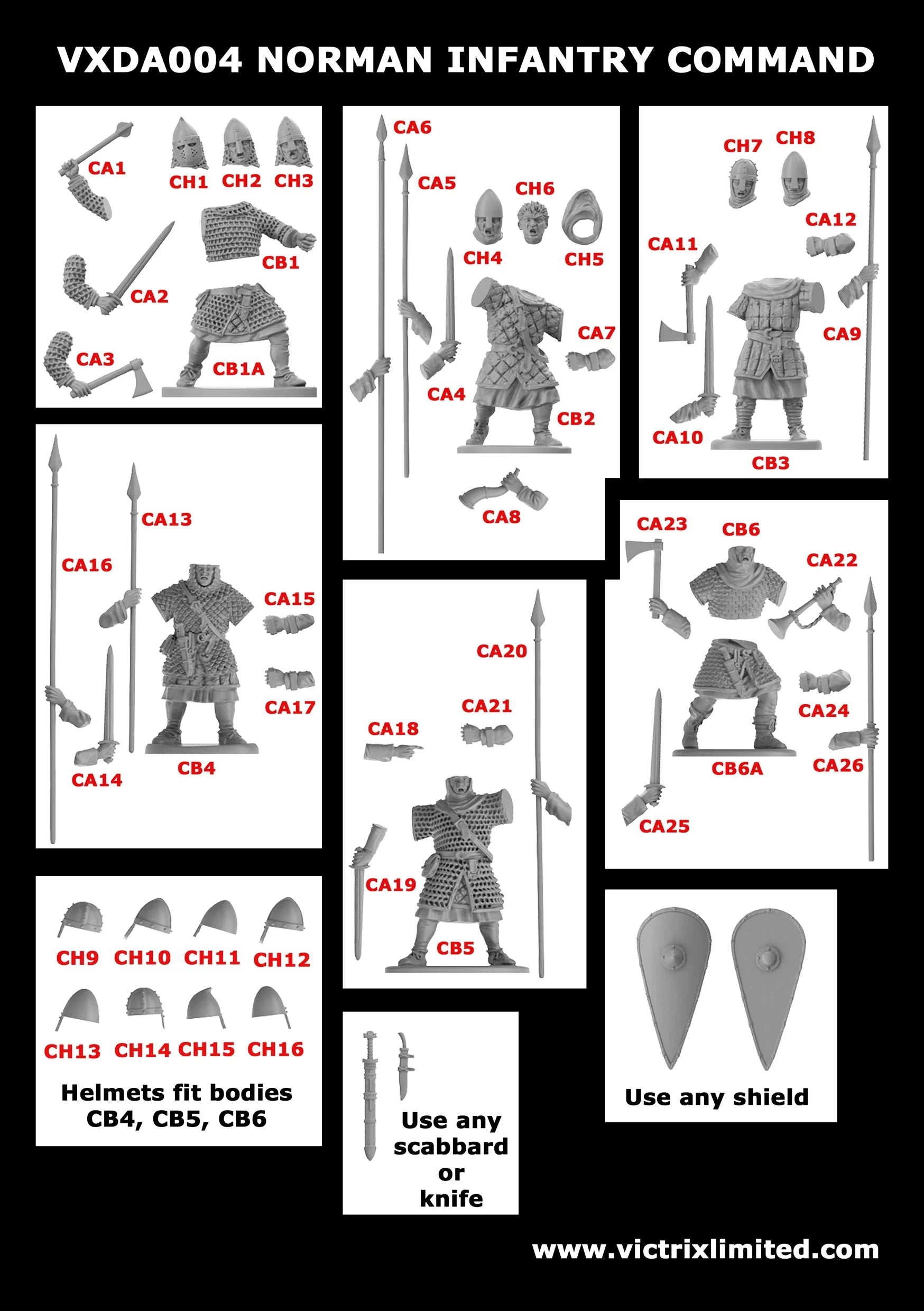 Victrix Limited Pillage Norman Warband 28 mm Scale Model Plastic Figures