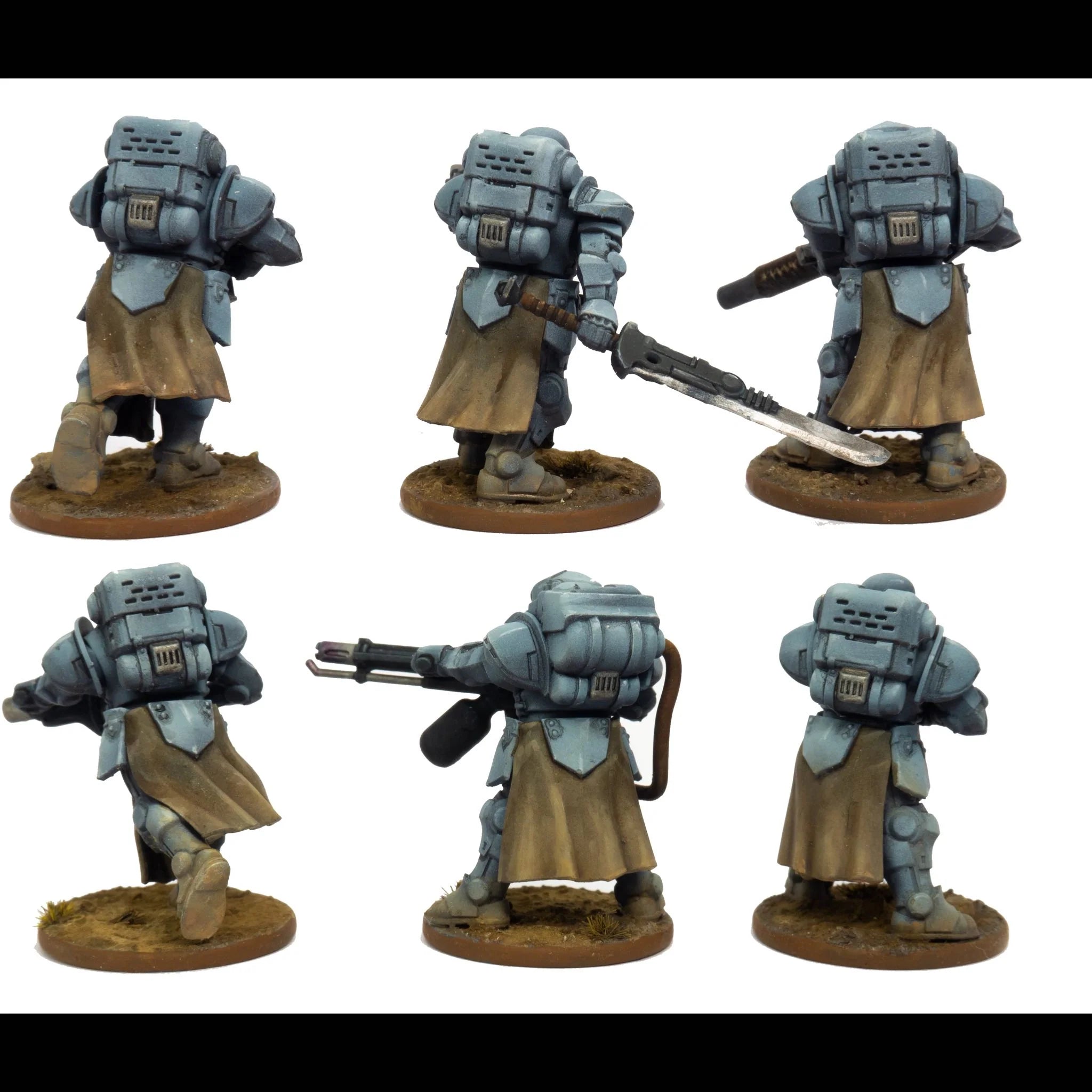 Valkir Heavy Troopers, 28 mm Scale Model Plastic Figures Example Rear