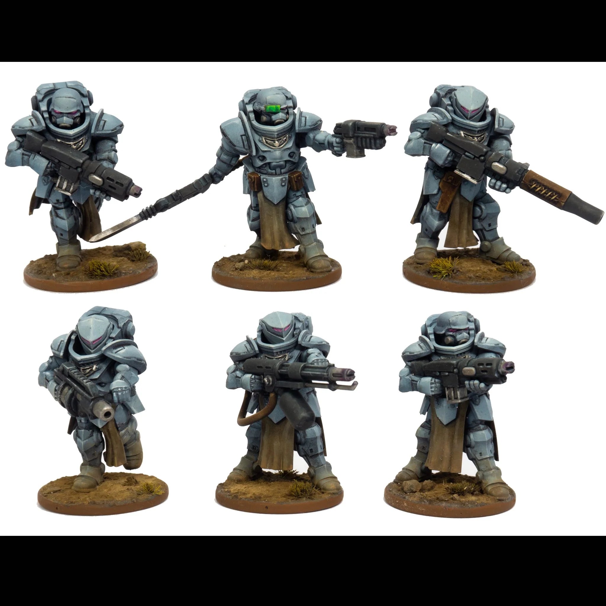 Valkir Heavy Troopers, 28 mm Scale Model Plastic Figures Examples Front
