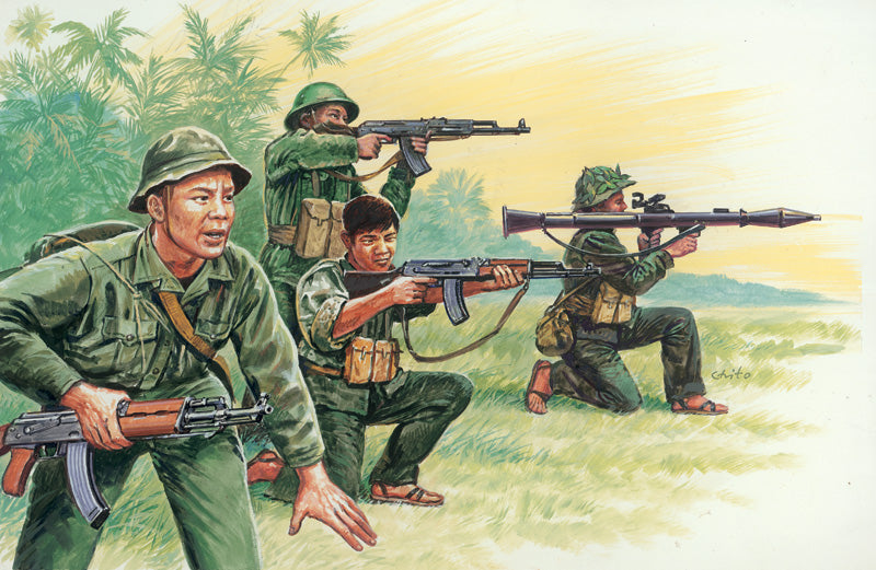 Vietnamese Army / Vietcong, Vietnam War 1/72 Scale Plastic Figures Box Art
